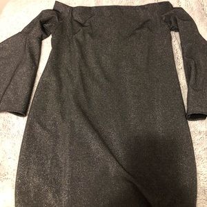 Vince Camuto shimmer off shoulder dress